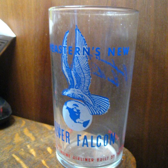 Eastern Airlines Silver Falcon 1950's Cocktail Glass - Picture 9 of 9
